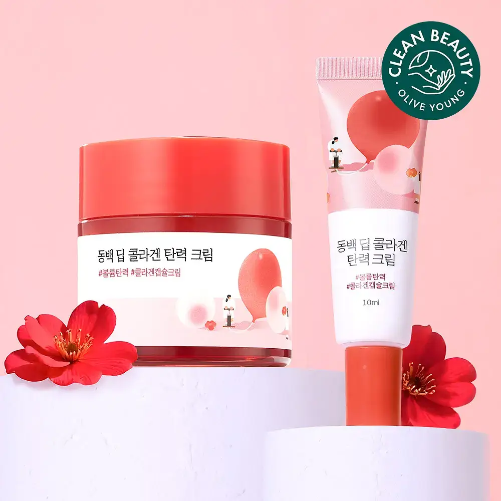 [10층탄력] 라운드랩 동백 딥 콜라겐 탄력 크림 50ml 기획 (+10ml)